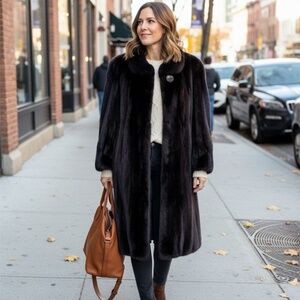 💎 Luxurious Vintage Mink Fur Coat -  Leclair & Faucher, Montreal SZ L/XL